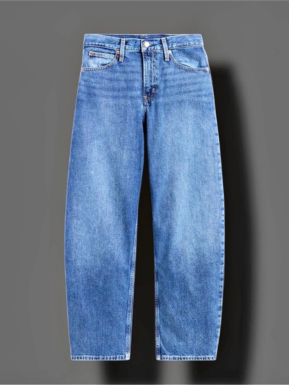 GAP High Rise Barrel Loose Jeans in Blue Like New